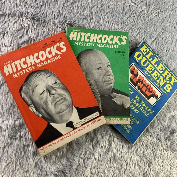 Vintage Mystery Magazine Lot Alfred Hitchcock Ellery Queen May Dec 1971 Feb 1974 - Picture 1 of 16